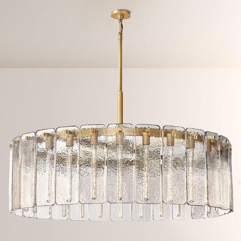Camette Glass Round Chandelier 48"D - King Lamps