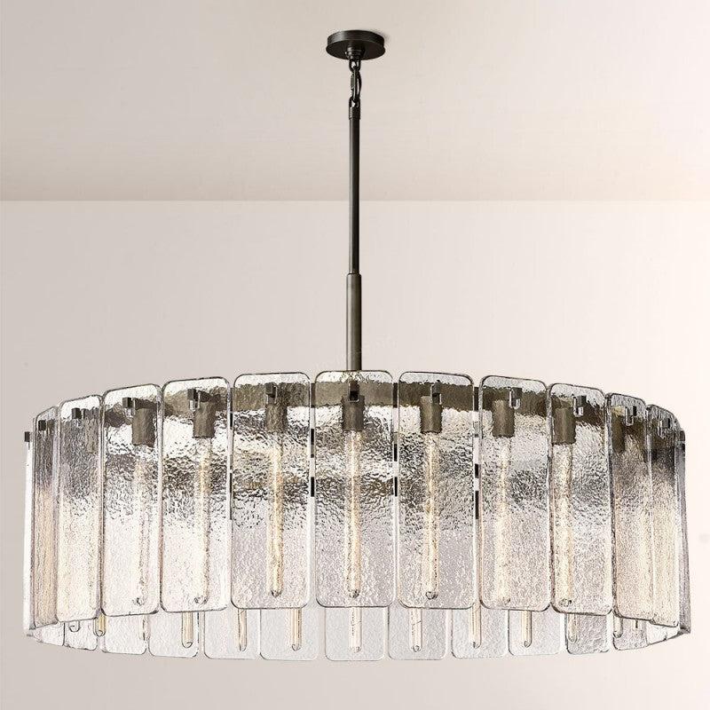 Camette Glass Round Chandelier 48"D - King Lamps