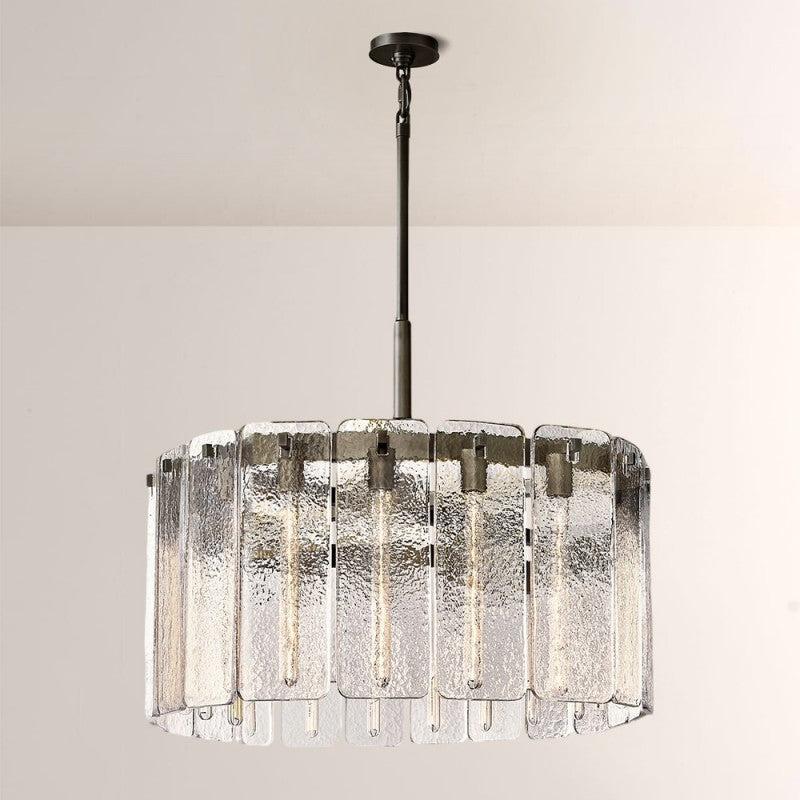 Camette Glass Round Chandelier 36"D - King Lamps
