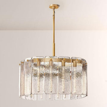 Camette Glass Round Chandelier 36"D - King Lamps