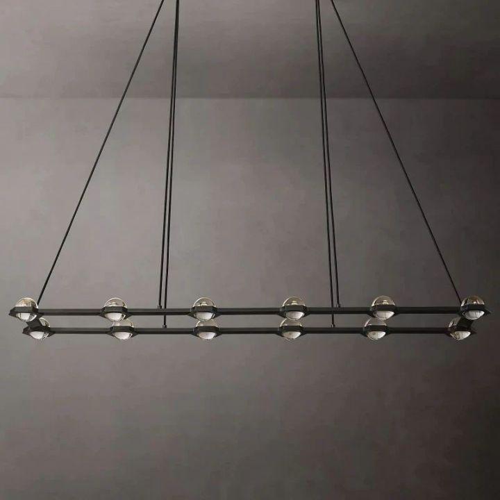 Eclatant Rectangular Chandelier 72" - King Lamps