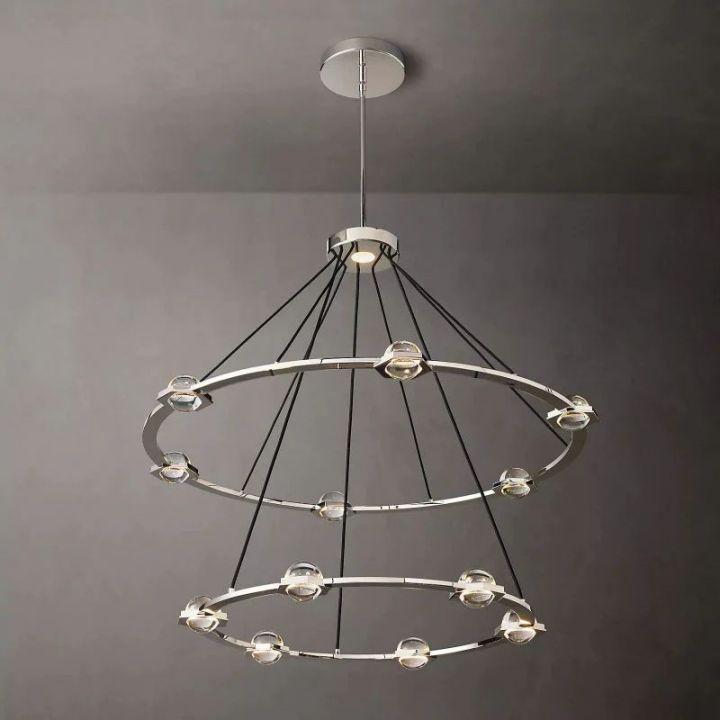 Eclatant Two-Tier Round Chandelier 48" - King Lamps