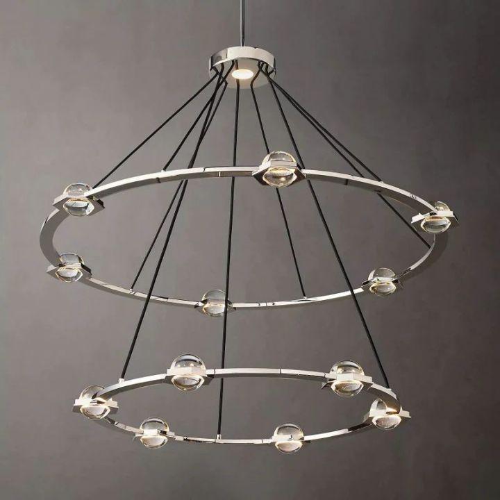 Eclatant Two-Tier Round Chandelier 48" - King Lamps
