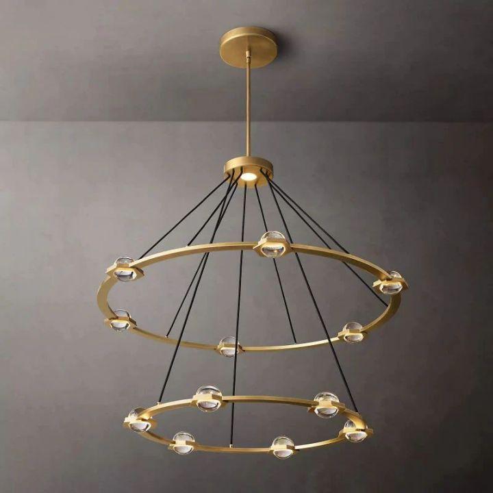 Eclatant Two-Tier Round Chandelier 48" - King Lamps