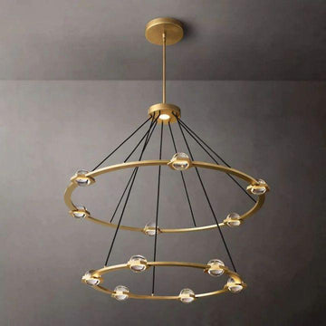 Eclatant Two-Tier Round Chandelier 48" - King Lamps