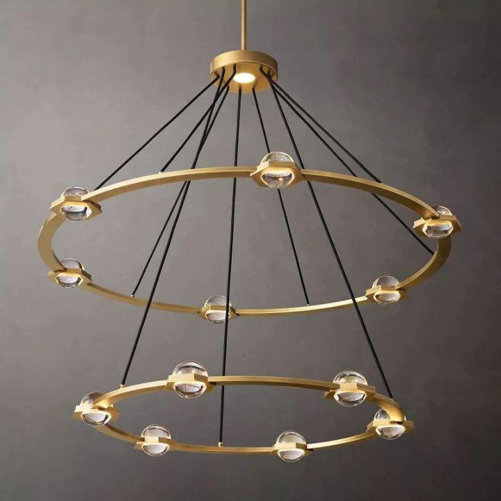 Eclatant Two-Tier Round Chandelier 48" - King Lamps