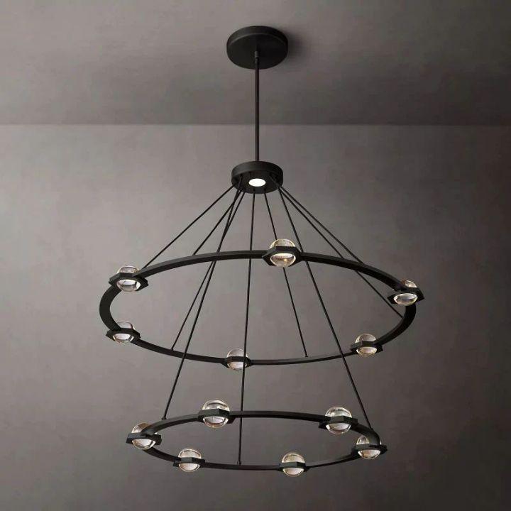 Eclatant Two-Tier Round Chandelier 48" - King Lamps