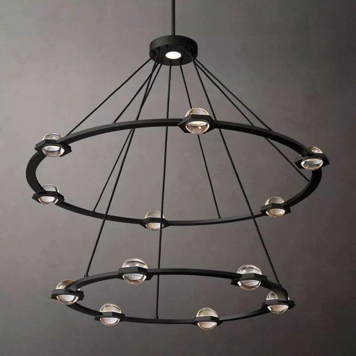 Eclatant Two-Tier Round Chandelier 48" - King Lamps