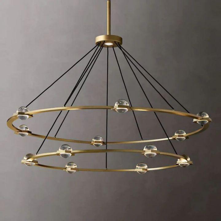 Eclatant Two-Tier Round Chandelier 60" - King Lamps