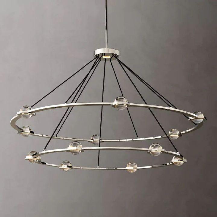 Eclatant Two-Tier Round Chandelier 60" - King Lamps