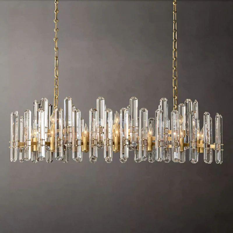 Bonnington Prism Crystal Linear Chandelier 54" - King Lamps
