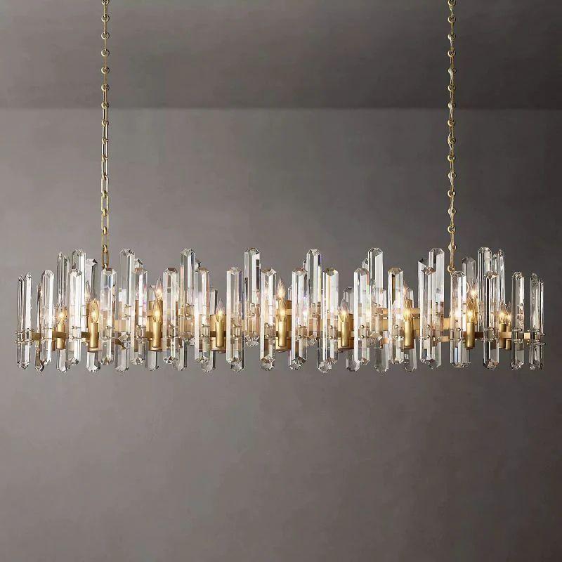Bonnington Prism Crystal Linear Chandelier 72" - King Lamps