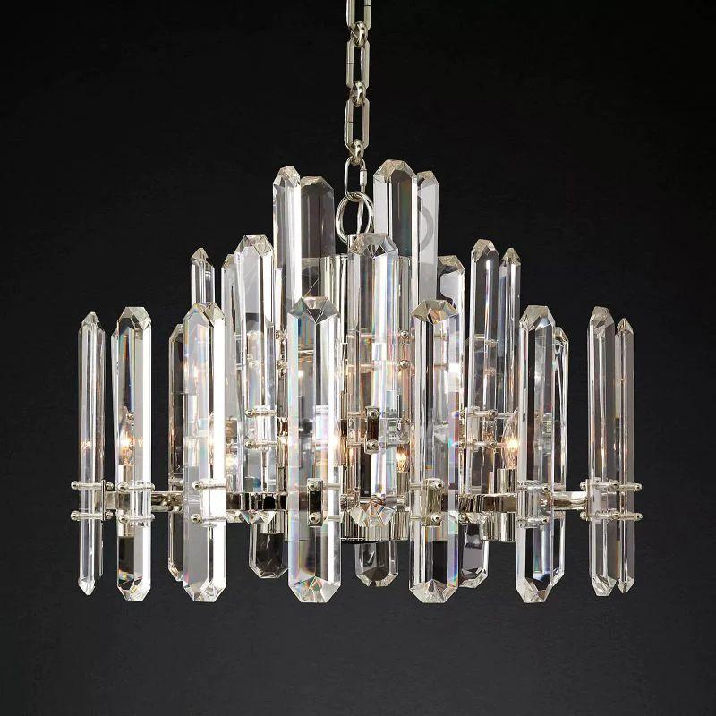 Bonnington Prism Crystal Round Chandelier 24" - King Lamps