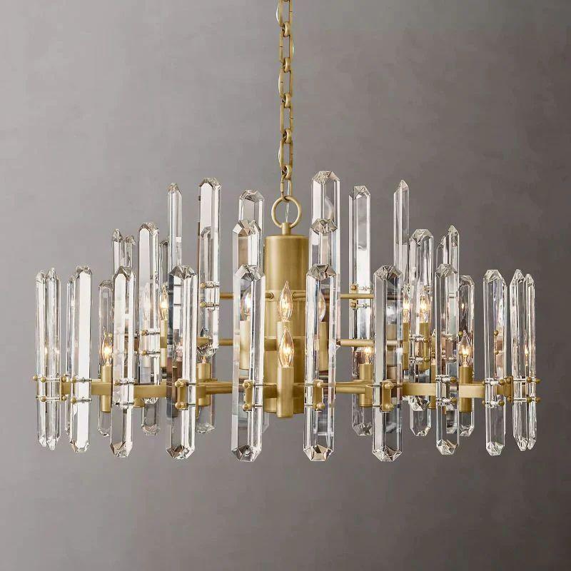 Bonnington Prism Crystal Round Chandelier 36" - King Lamps