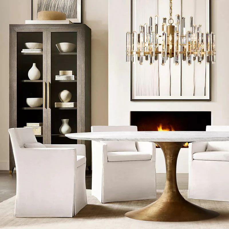 Bonnington Prism Crystal Round Chandelier 36" - King Lamps