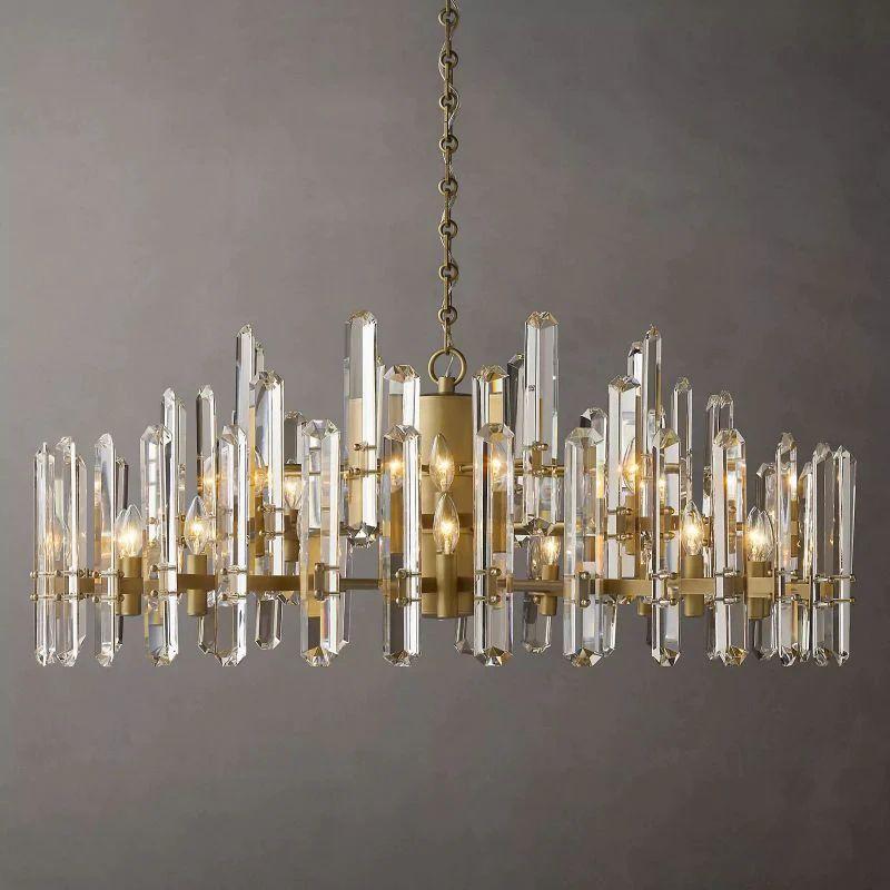 Bonnington Prism Crystal Round Chandelier 48" - King Lamps