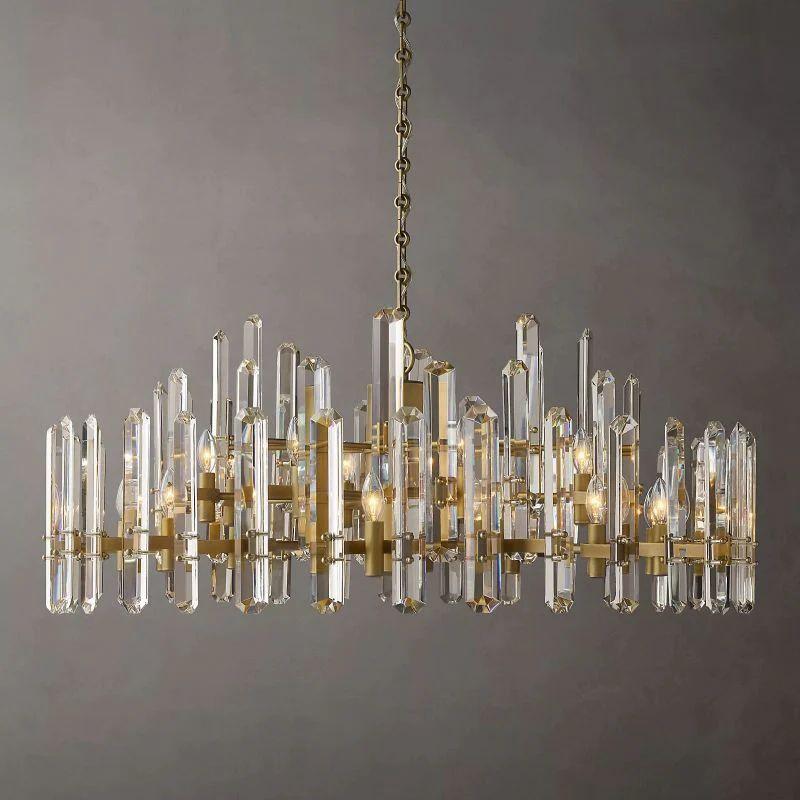 Bonnington Prism Crystal Round Chandelier 48" - King Lamps