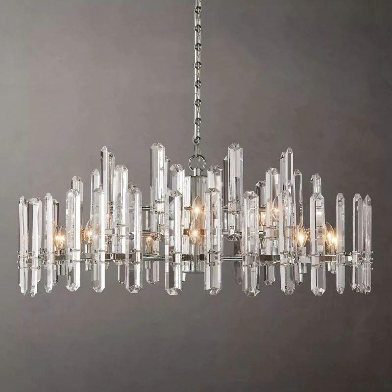 Bonnington Prism Crystal Round Chandelier 48" - King Lamps
