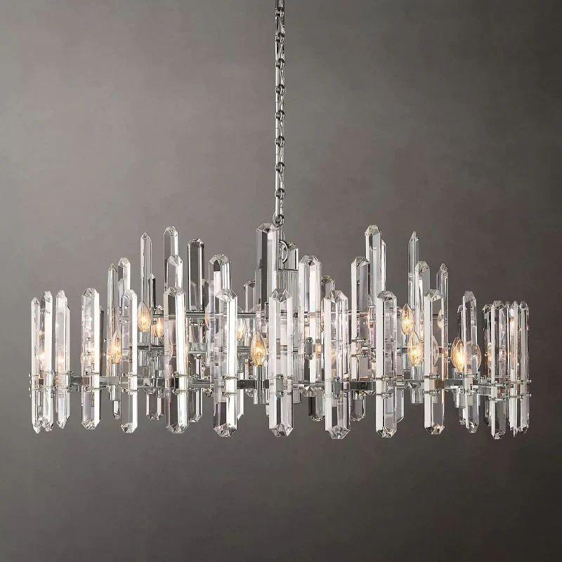 Bonnington Prism Crystal Round Chandelier 48" - King Lamps