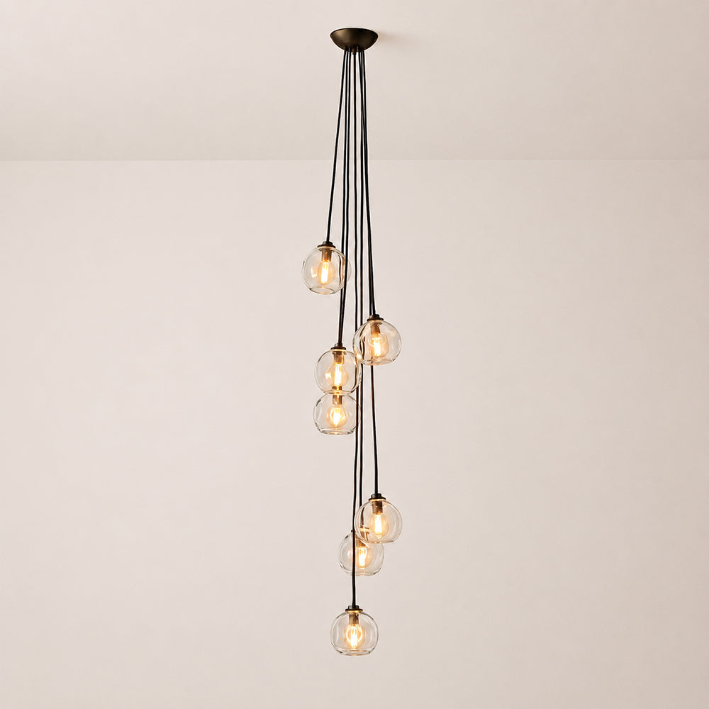 Bubora Clear Glass Cascade Pendant