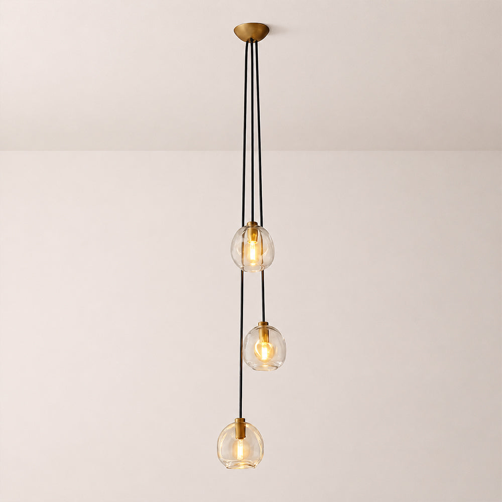 Bubora Clear Glass Cascade Pendant