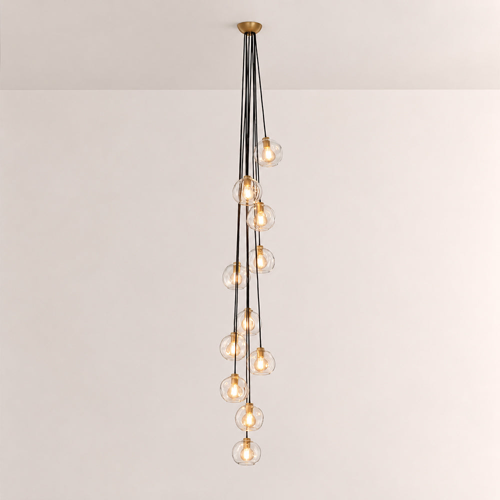 Bubora Clear Glass Cascade Pendant