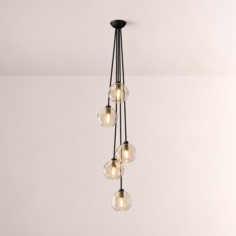 Bubora Clear Glass Cascade Pendant