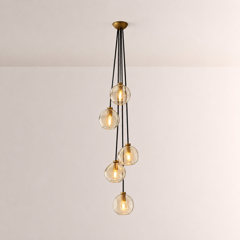 Bubora Clear Glass Cascade Pendant