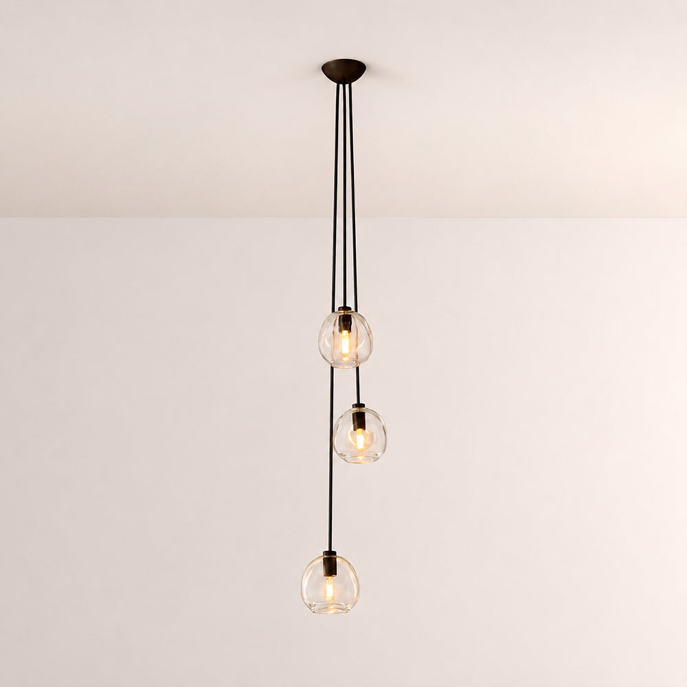 Bubora Clear Glass Cascade Pendant