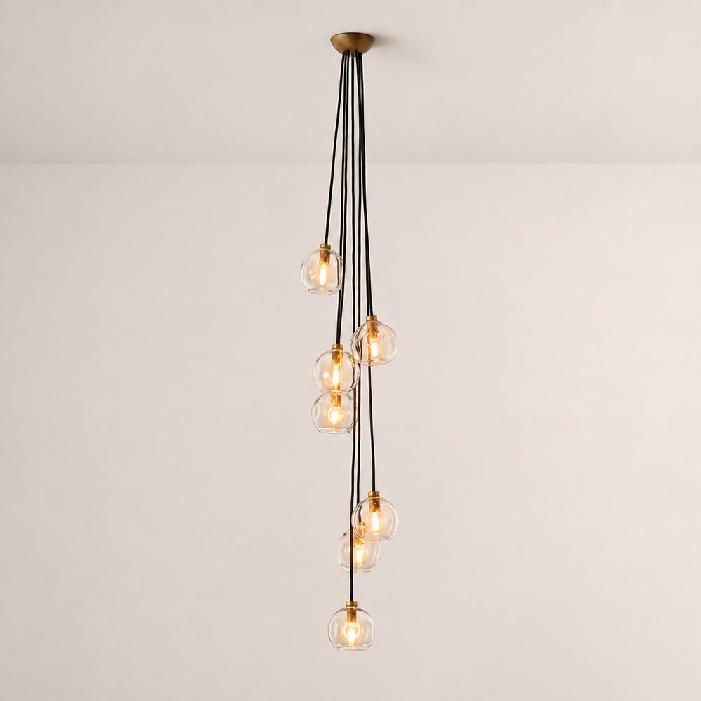 Bubora Clear Glass Cascade Pendant