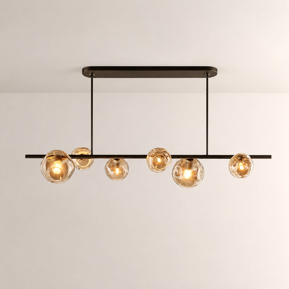 Bubora Clear Glass Linear Chandelier