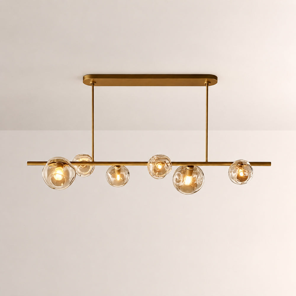 Bubora Clear Glass Linear Chandelier