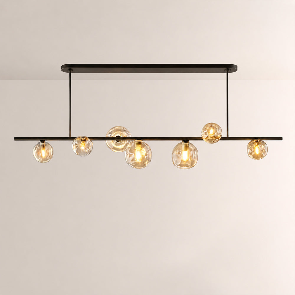 Bubora Clear Glass Linear Chandelier