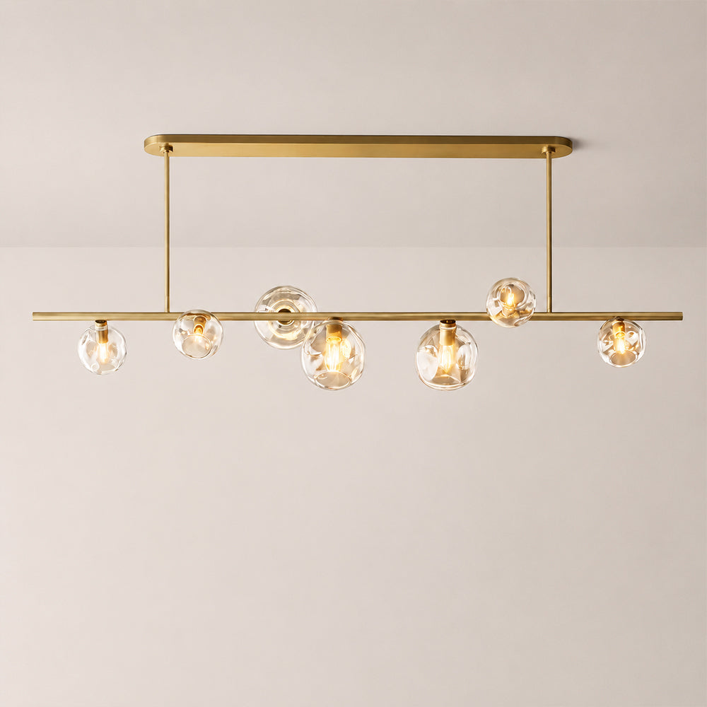 Bubora Clear Glass Linear Chandelier