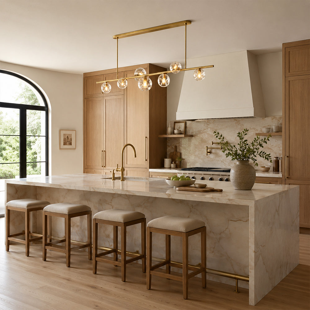Bubora Clear Glass Linear Chandelier