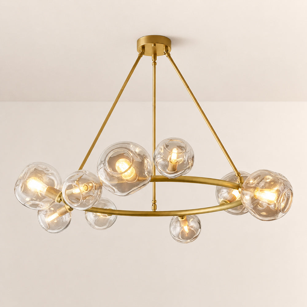 Bubora Clear Glass Round Chandelier