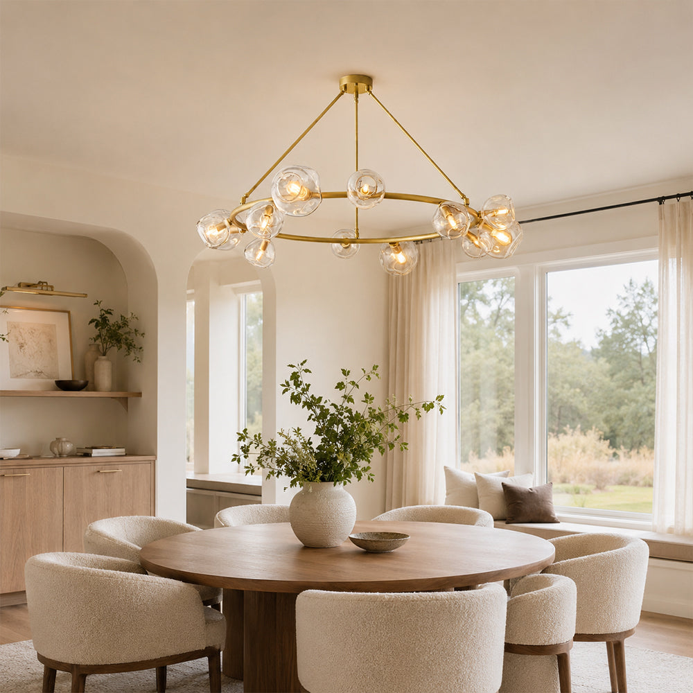 Bubora Clear Glass Round Chandelier
