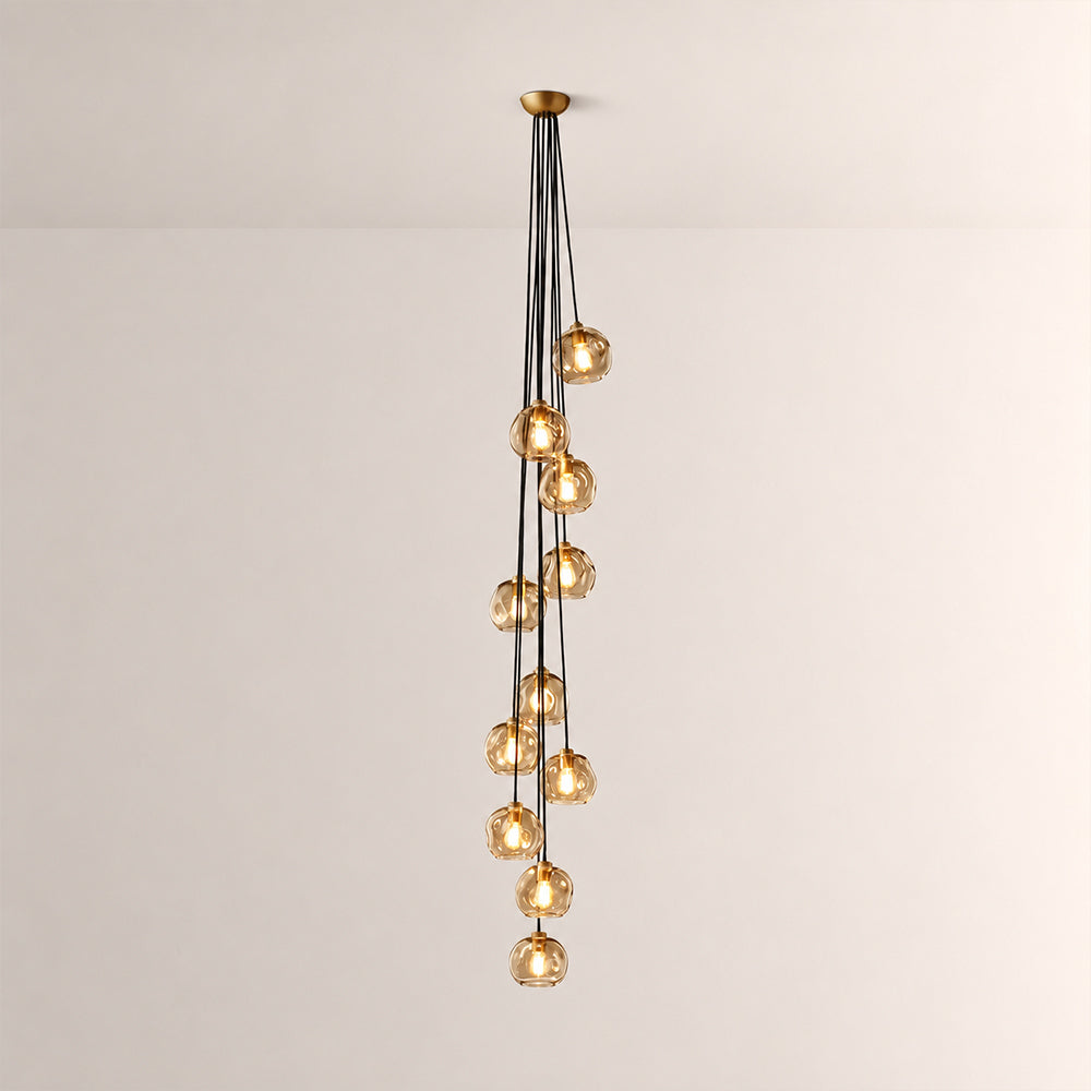 Bubora Smoke Glass Cascade Pendant
