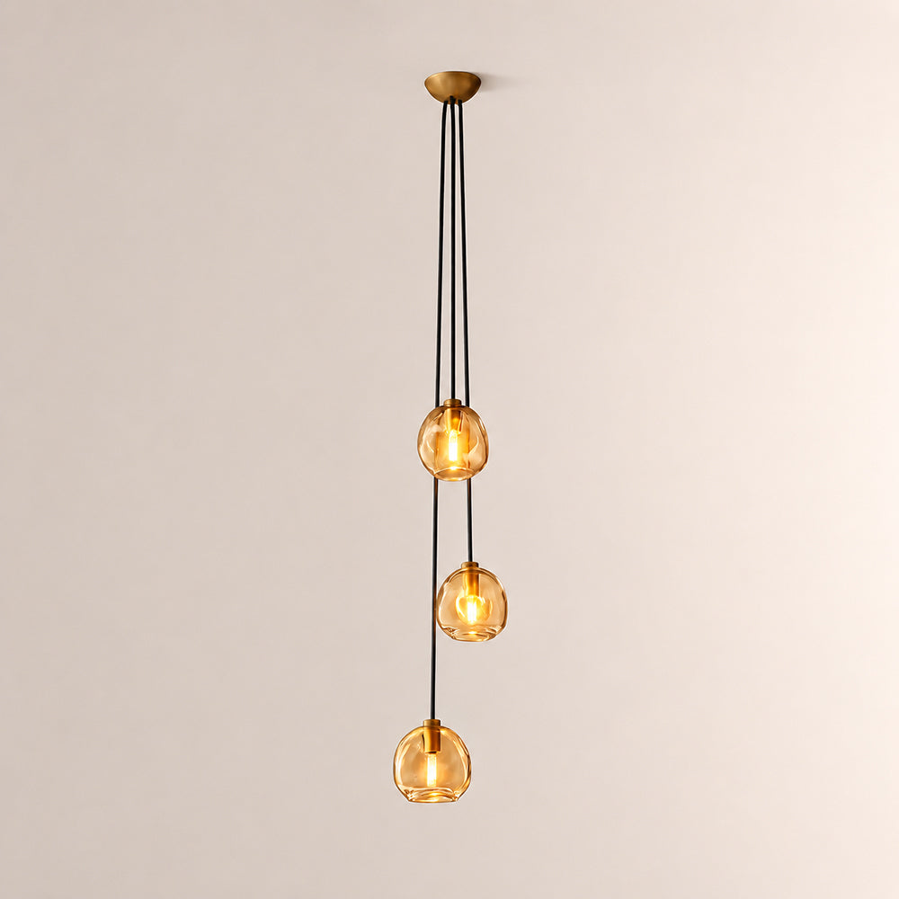Bubora Smoke Glass Cascade Pendant