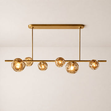 Bubora Smoke Glass Linear Chandelier