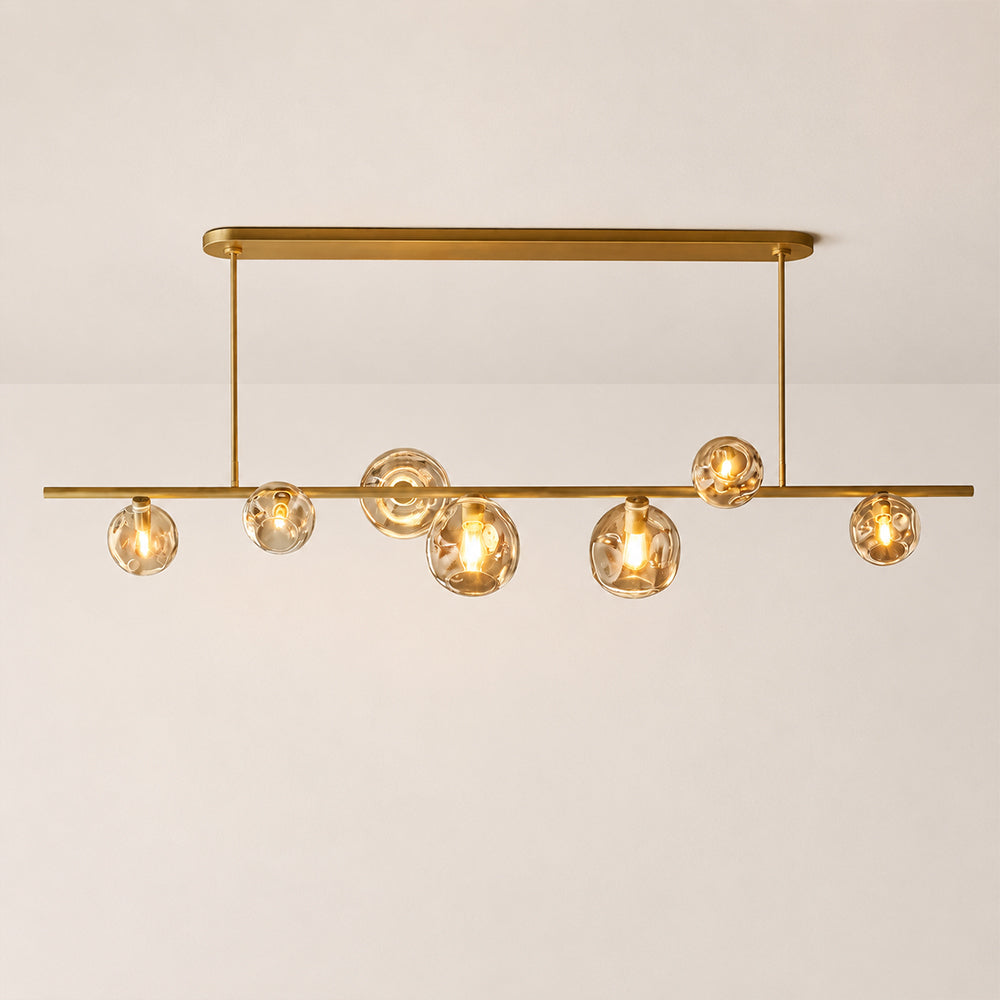 Bubora Smoke Glass Linear Chandelier