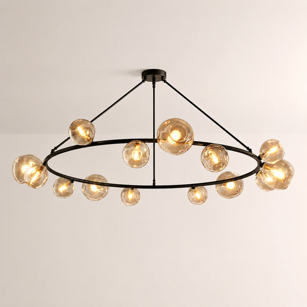 Bubora Smoke Glass Round Chandelier