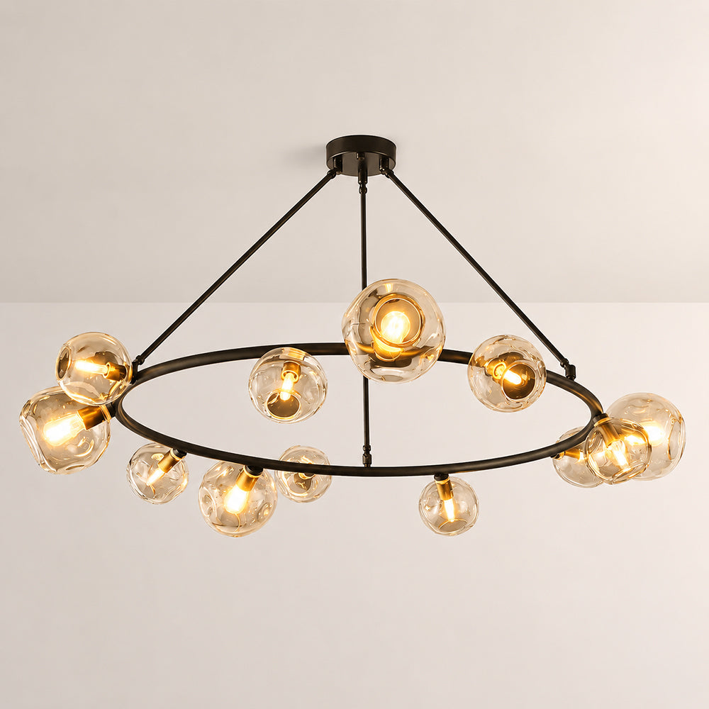 Bubora Smoke Glass Round Chandelier
