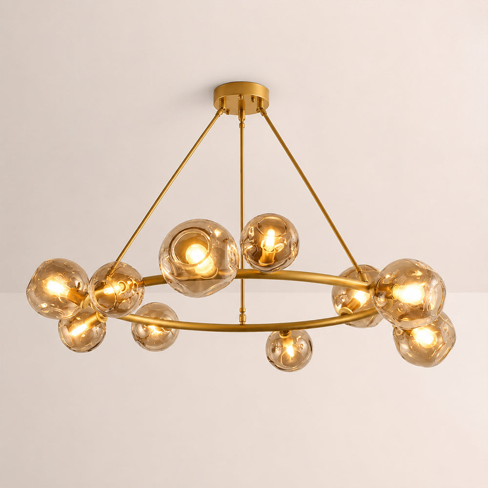 Bubora Smoke Glass Round Chandelier