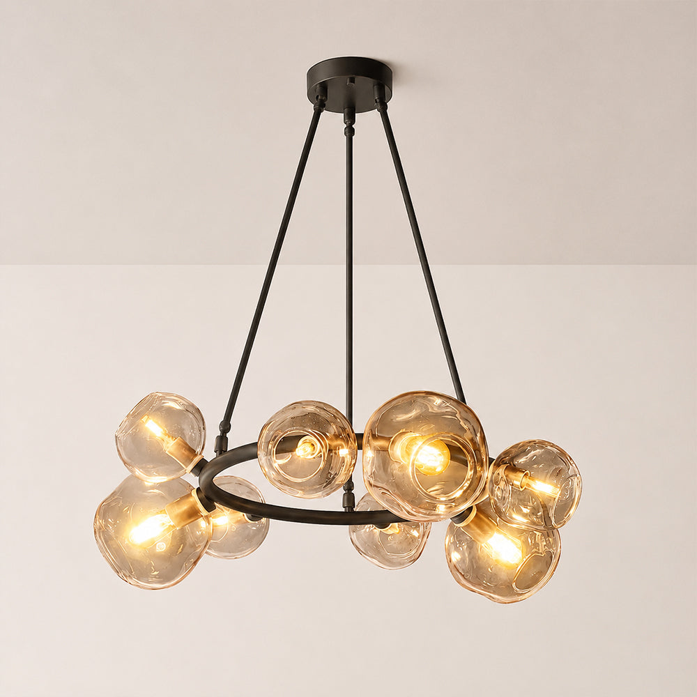 Bubora Smoke Glass Round Chandelier
