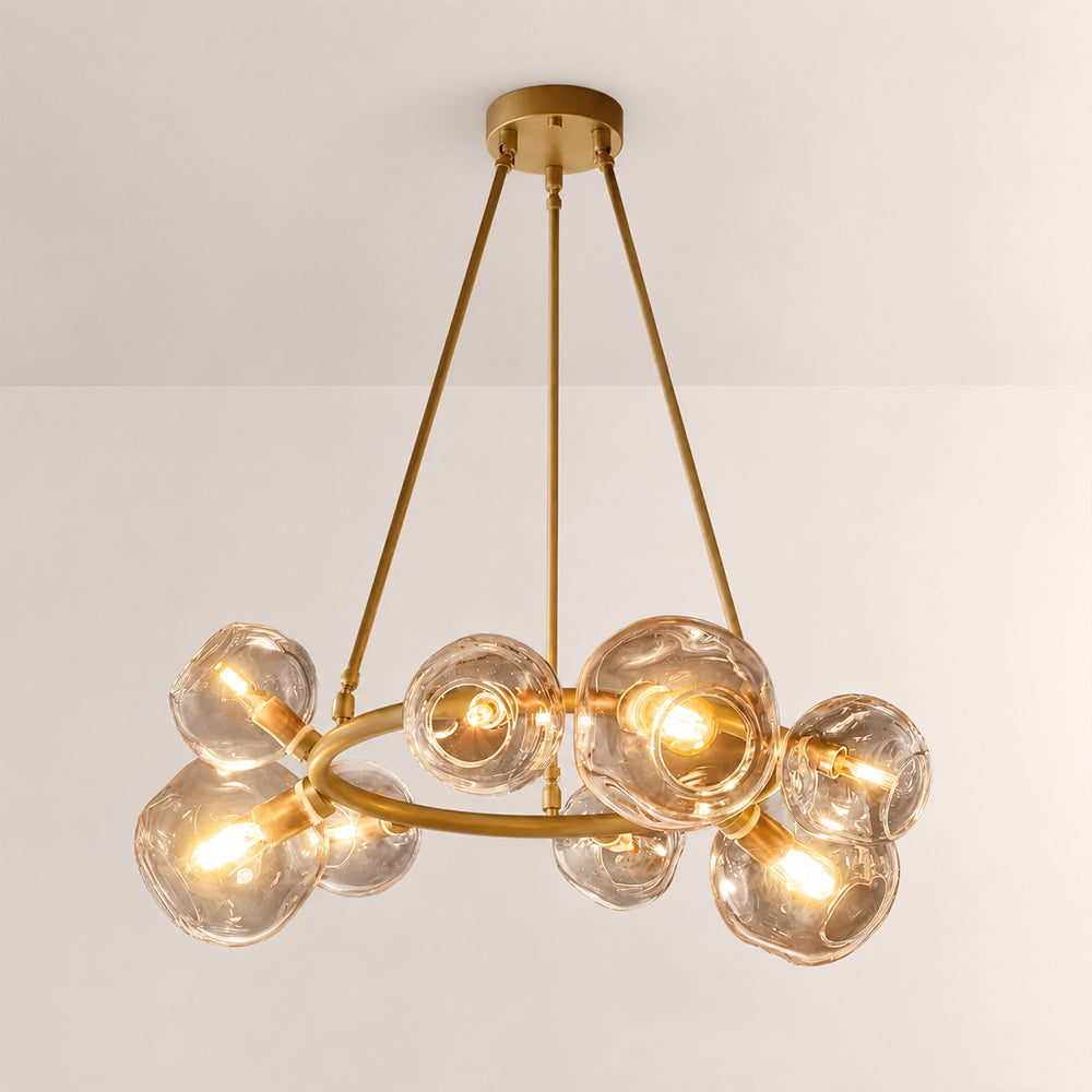 Bubora Smoke Glass Round Chandelier