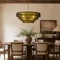 Amor 4-Tier Ghiaccio Glass Round Chandelier 36