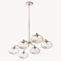 Cabrette Clear Glass Mobile Linear Chandelier - King Lamps