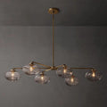 Cabrette Clear Glass Mobile Linear Chandelier - King Lamps