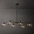 Cabrette Clear Glass Mobile Linear Chandelier - King Lamps
